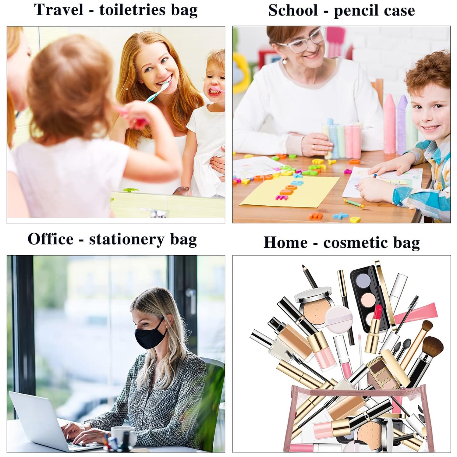 Transparent Zipper Closing Pouch (1 Pc) Transparent Zipper Closing Pouch (1 Pc)